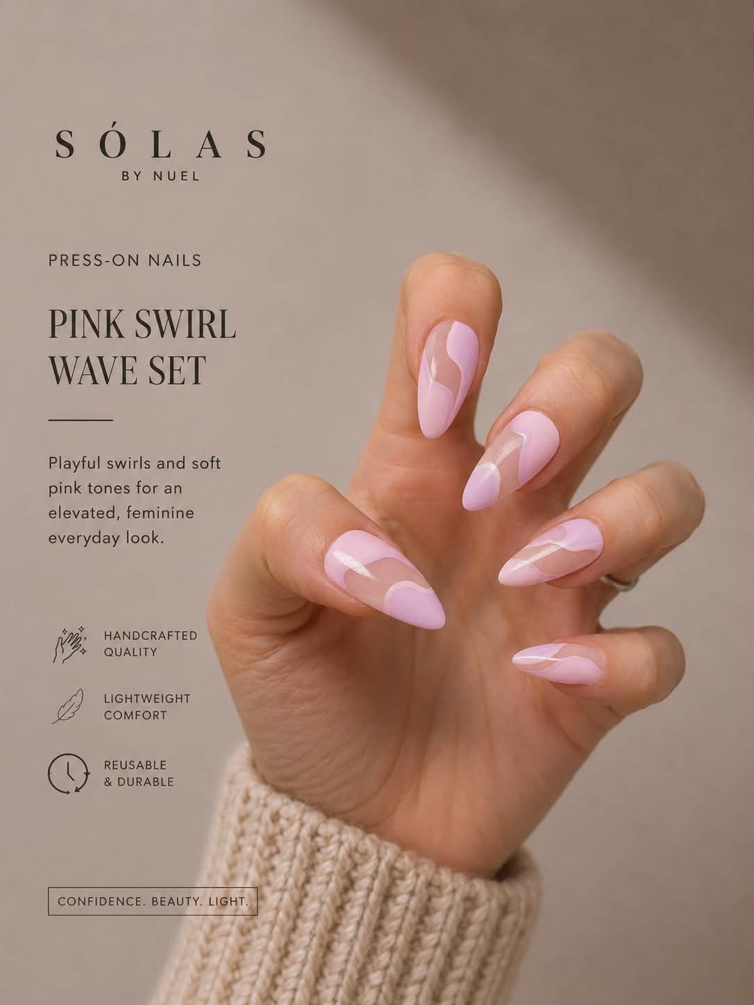 Pink Swirl Wave Set