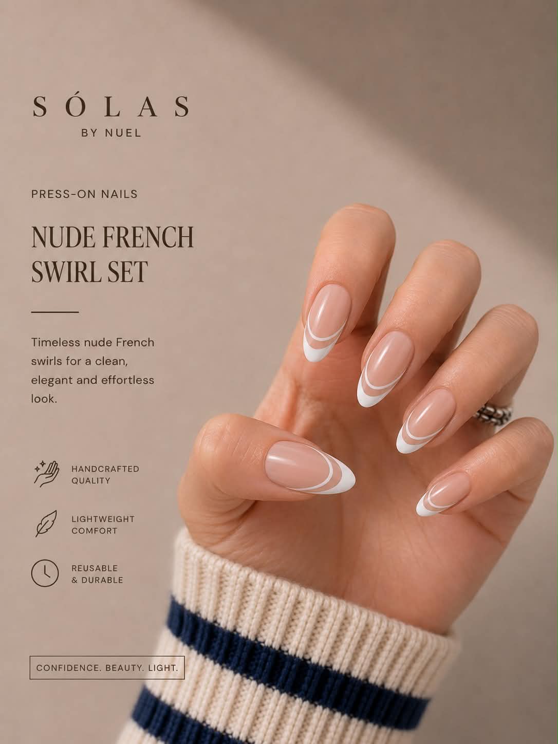 Nude French Swirl Set
