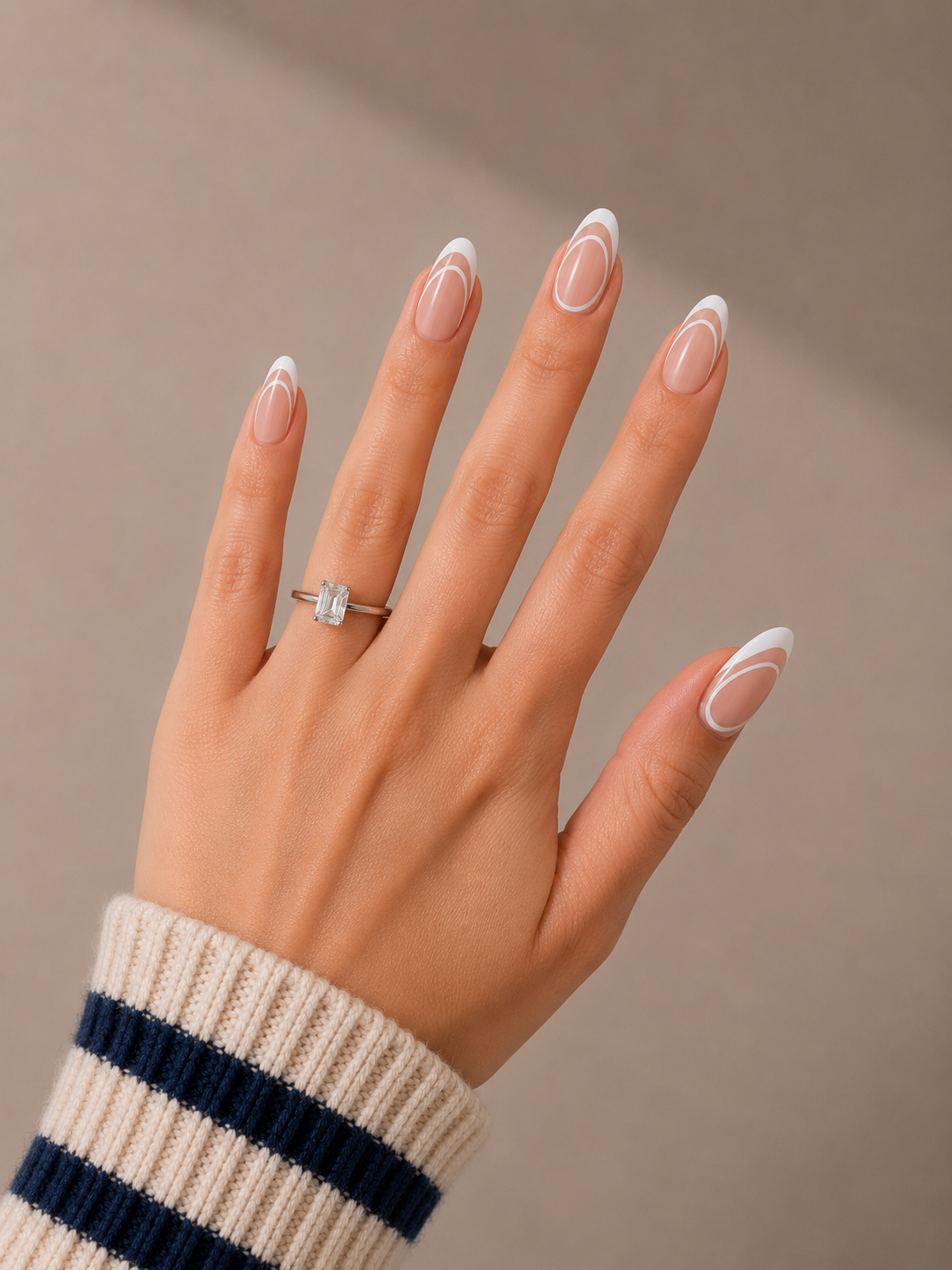 Nude French Swirl Set